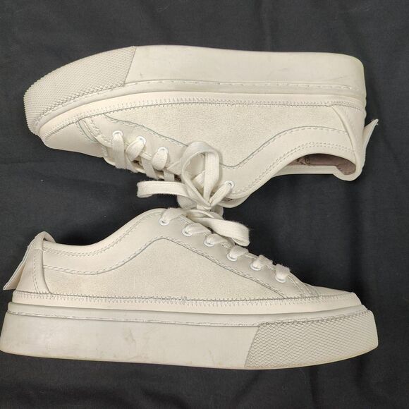 ♡ Allsaints ♡ Milla Leather and Suede Platform Sneakers - Picture 3 of 8